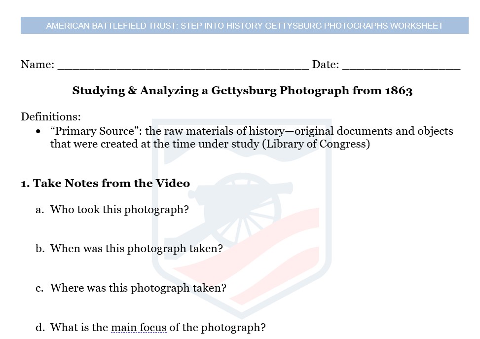 Student Worksheet