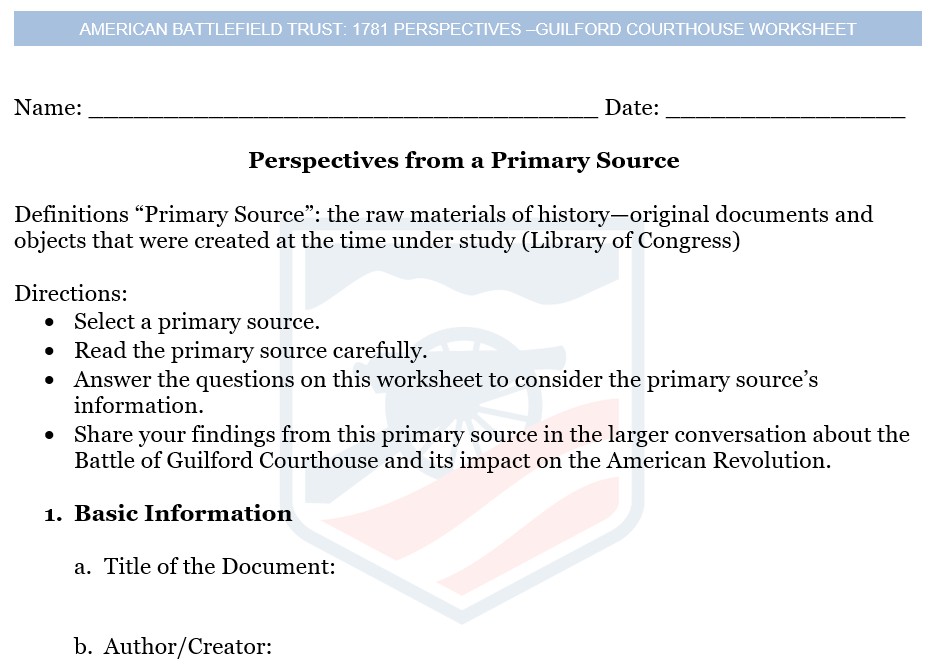 Lesson Plan Worksheet
