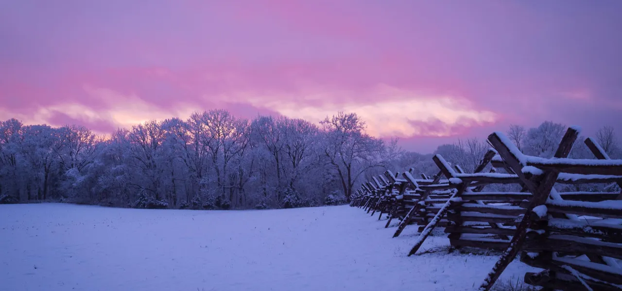 Snow at Antietam National Battlefield, Sharpsburg, Md.