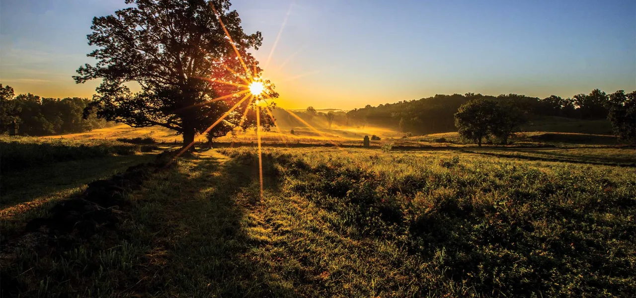 Sunset at East Cemetery Hill, Gettysburg, Pa.