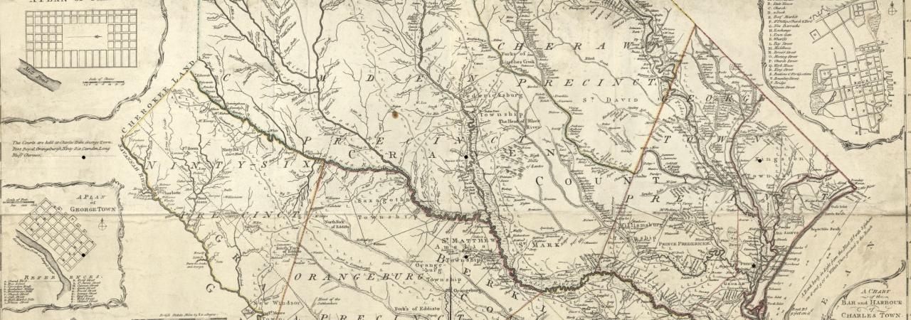 A map of the province of South Carolina in 18th Century