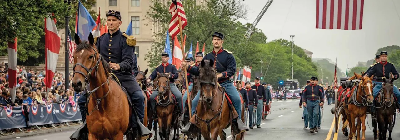 Civil War Reenactors in the Freedom 250 parade