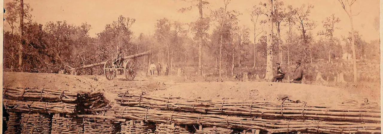 Photo of Battery Powell following the battle