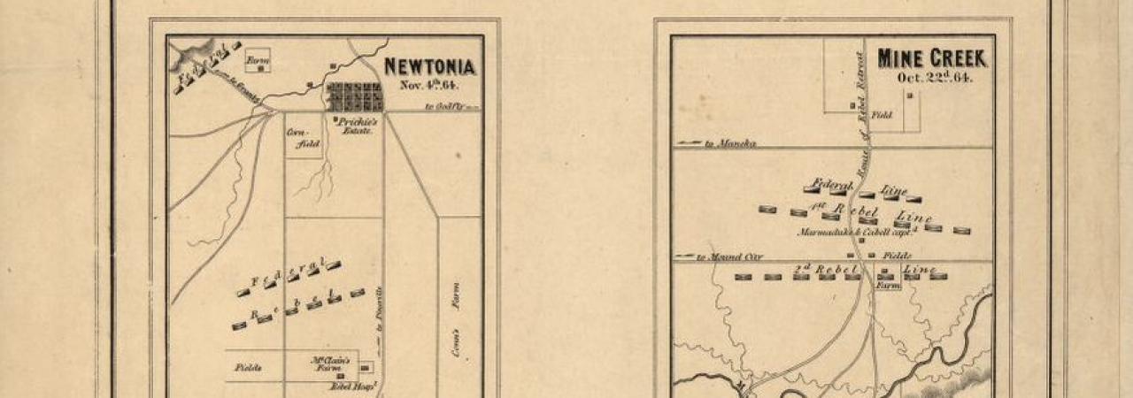 Battle grounds in Missouri during Price's raid in the fall 1864