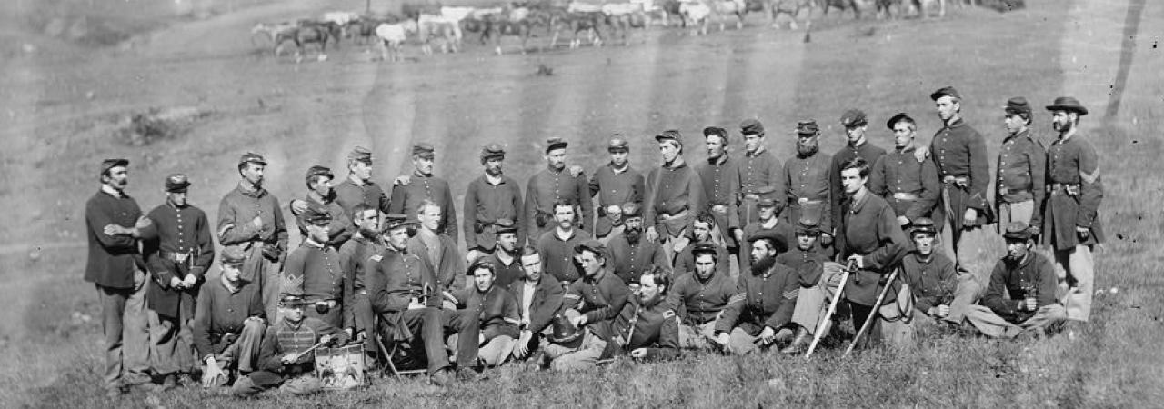 Photograph of a Civil War Infantry