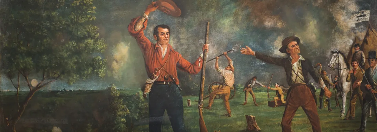 Ben Milam Calling for Volunteers by Henry Arthur McArdle, 1901