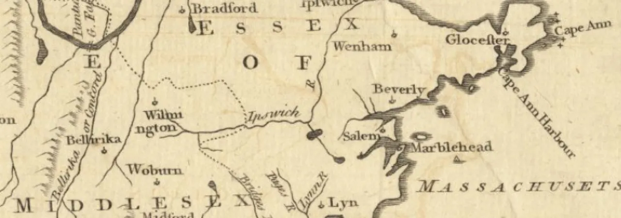 Boston - Cape Ann Map in 1775
