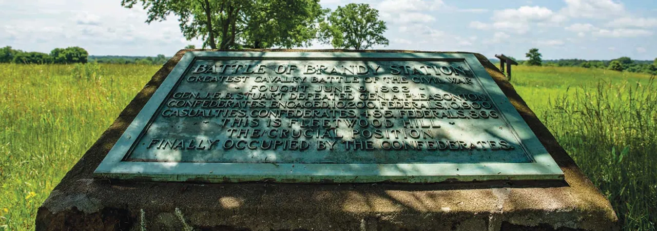 Fleetwood Hill restored to its 1863 appearance and with interpretive signage.
