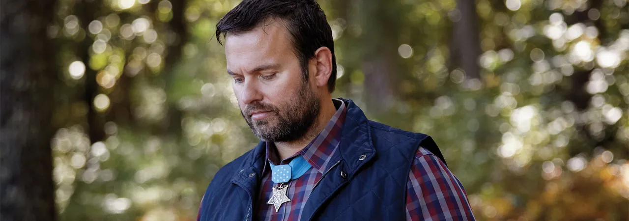 Medal of Honor Recipient Edward C. Byers at Petersburg Breakthrough Battlefield, Va.