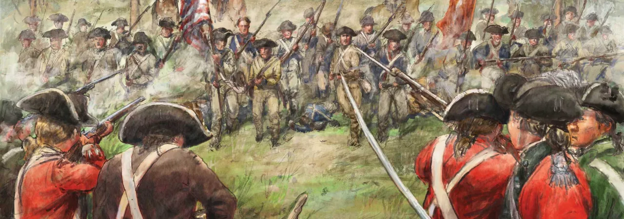 An illustration of the Battle of Camden / Hobkirk Hill