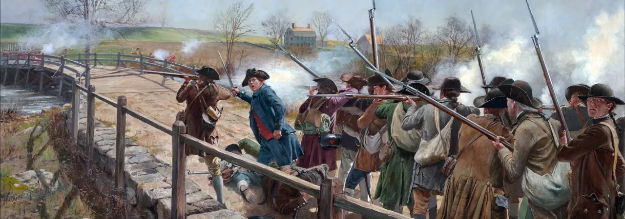 Don Troiani's "Concord Bridge, The Nineteenth of April, 1775"
