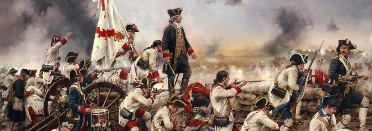 The Spanish forces led by Bernardo de Gálvez at the Siege of Pensacola