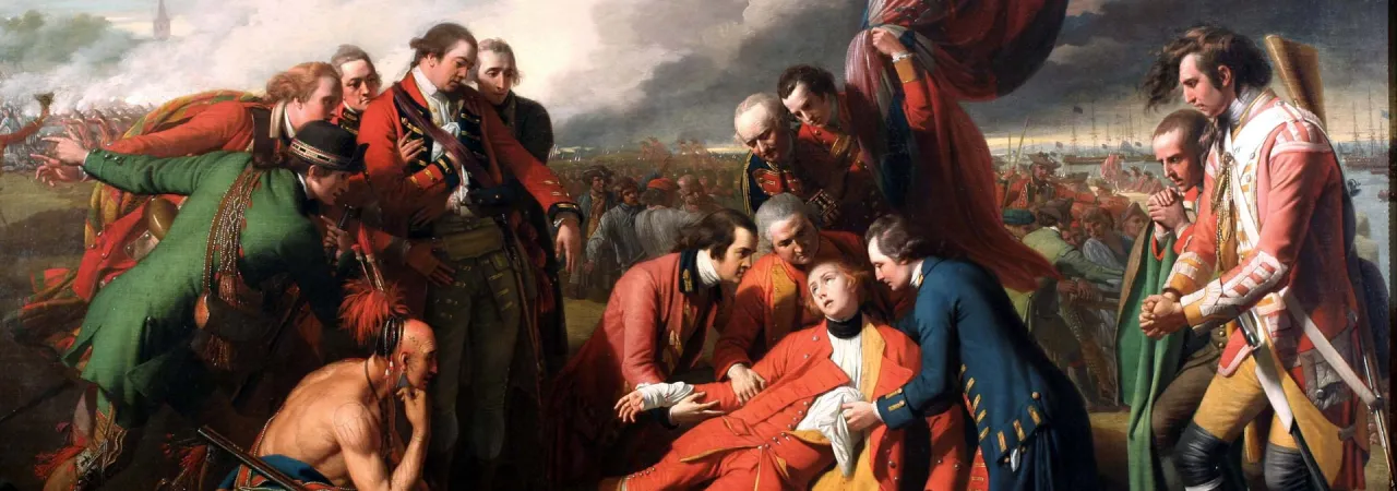 Death of General Wolfe as he is surrounded by his subordinates