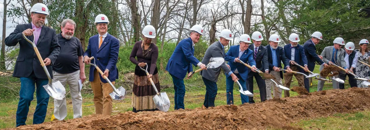 Official groundbreaking for the new visitor center in Franklin, Tenn., this past March.