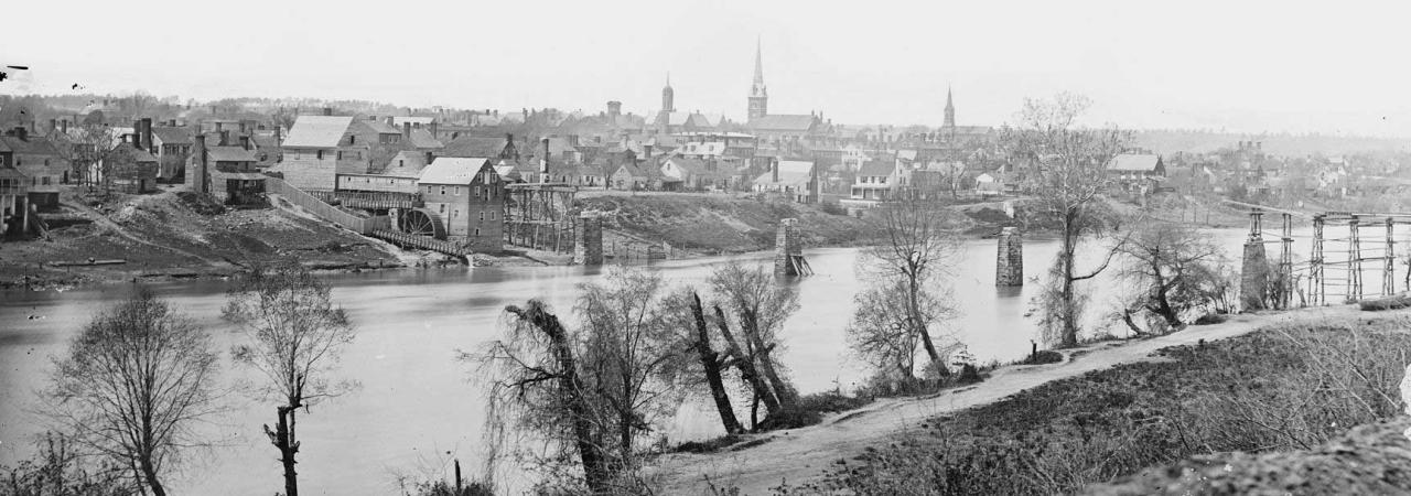 Fredericksburg, Va. View of town from east bank of the Rappahannock, March 1863