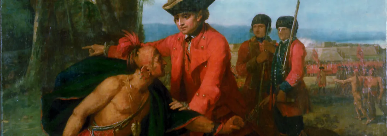 General Johnson Saving a Wounded French Officer from the Tomahawk of a North American Indian
