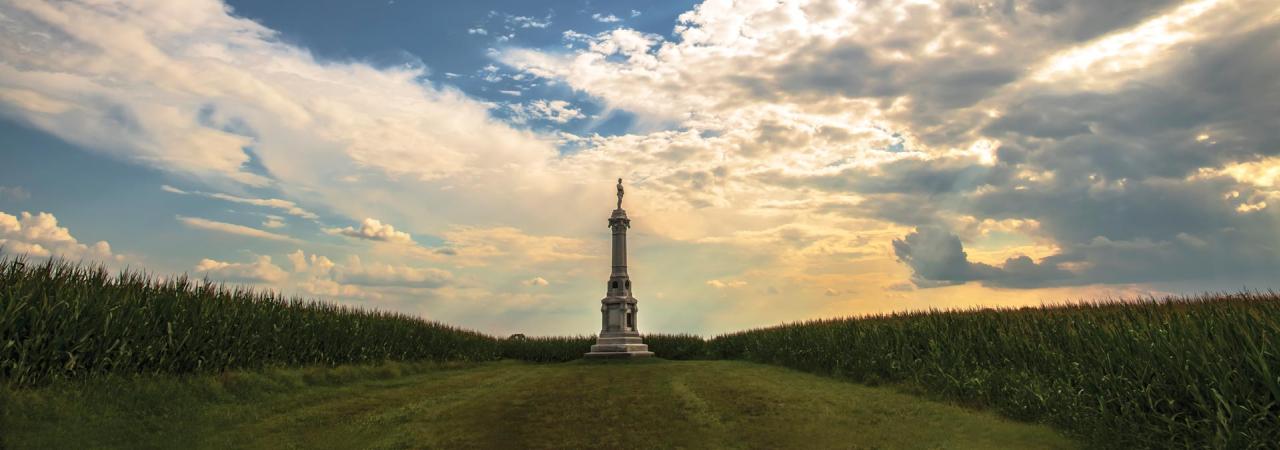 Michigan Cavalry Brigade Monument at East Cavalry Field, Gettysburg National Military Park, Pa.