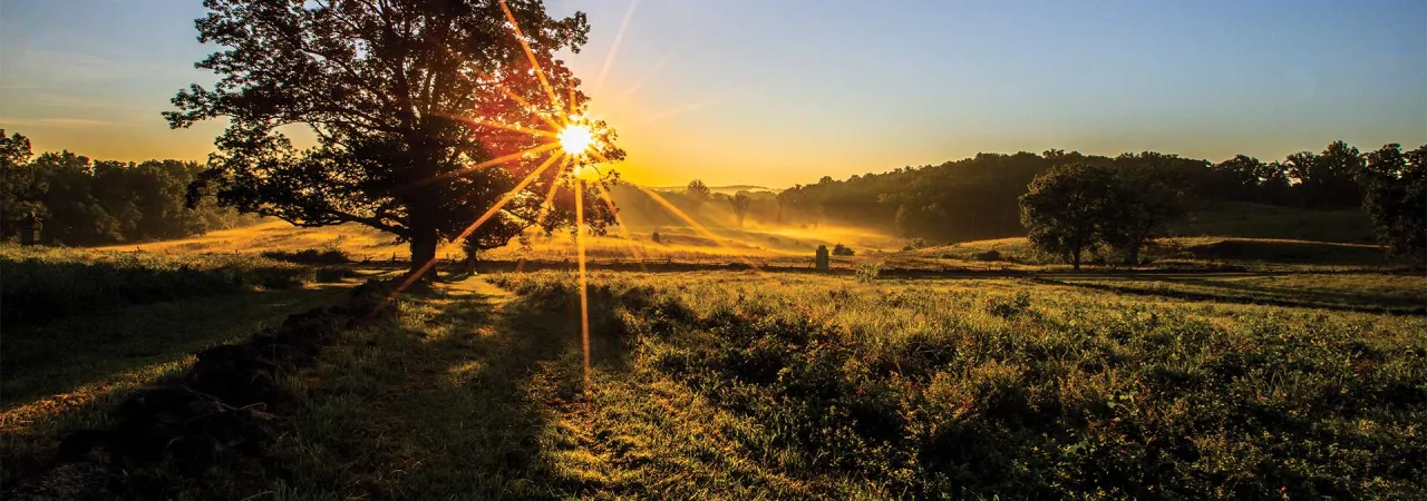 Sunset at East Cemetery Hill, Gettysburg, Pa.