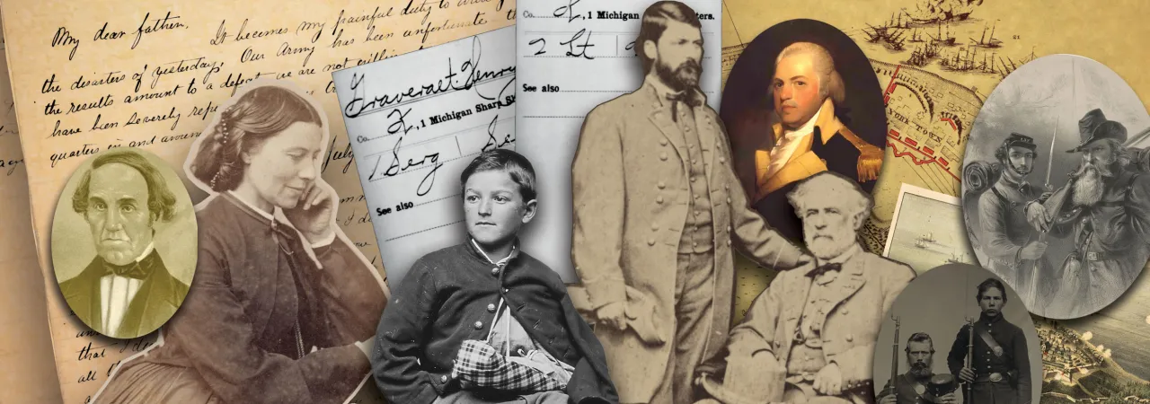 A collage of historical portraits