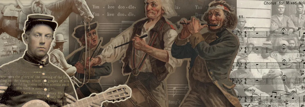 A collage inspired by Revolutionary War music