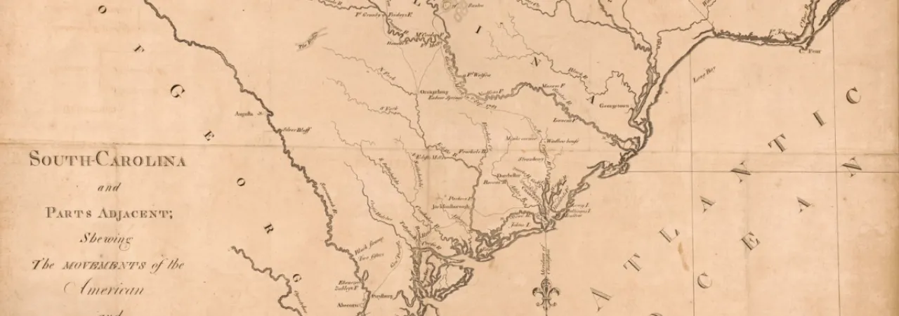 Map of South and North Carolina
