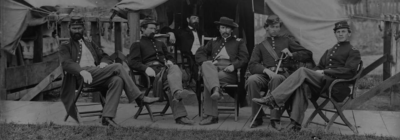 Officers of the 5th US Cavalry in Washington, D.C. June 1865.