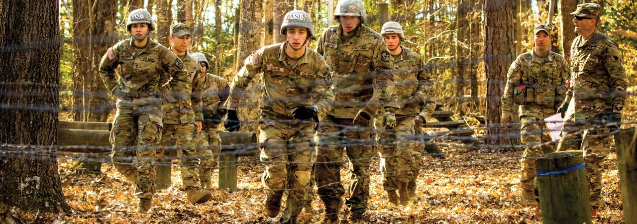 Participants in the U.S. Army ROTC Challenge