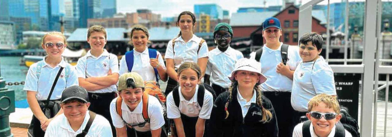 Students on a field trip in Baltimore