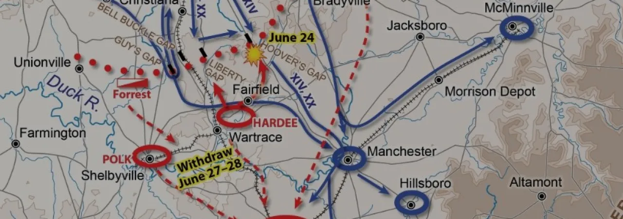 Map of Tullahoma Campaign