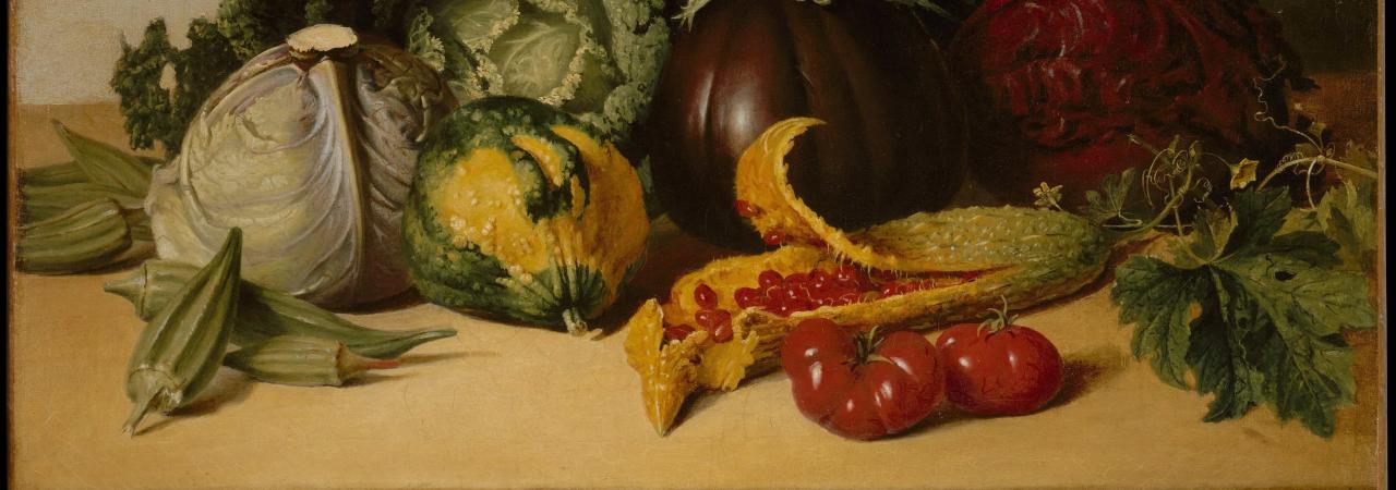 Still Life- Balsam Apple and Vegetables by James Peale