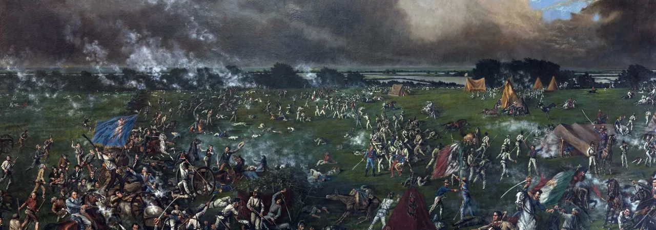 The Battle of San Jacinto, oil on canvas by Henry McArdle, 1895