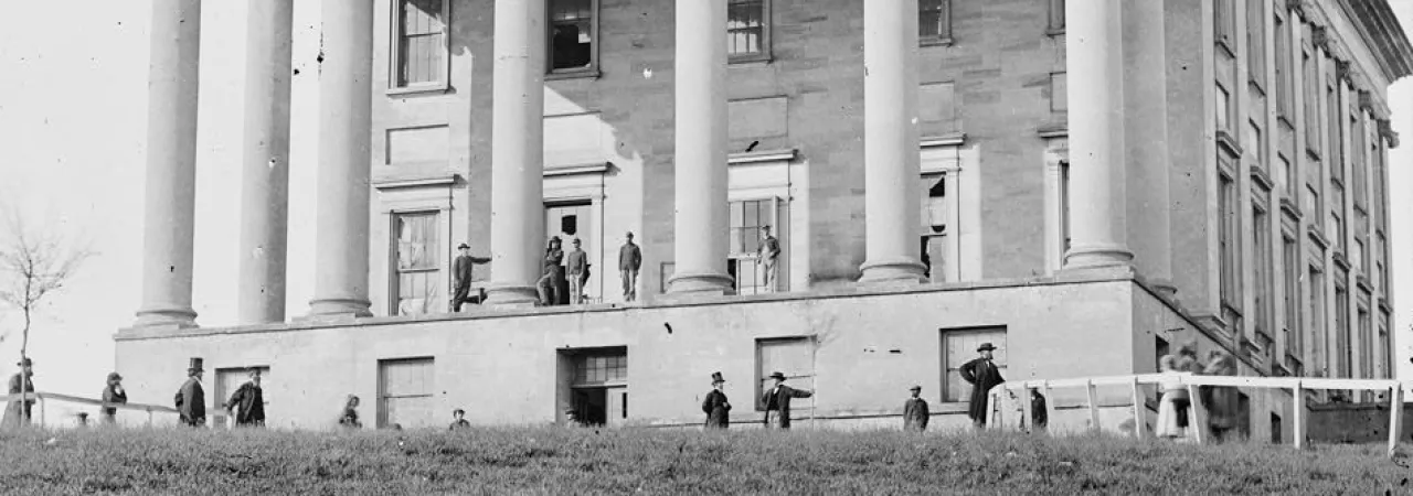 Facade of the Confederate Capitol building in Richm