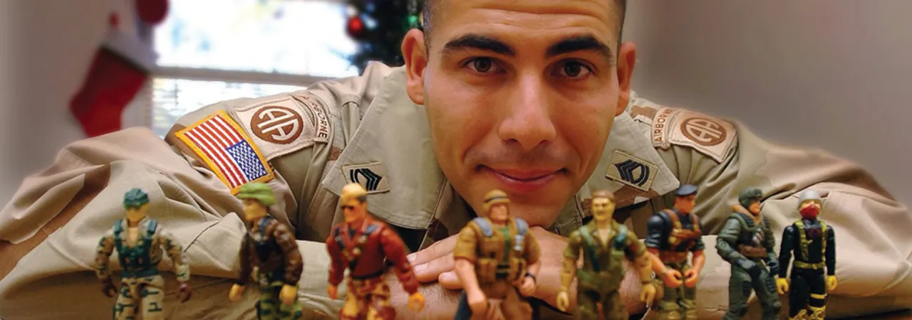 Sgt. 1st Class Gerald "Jerry" Wolford with action figures