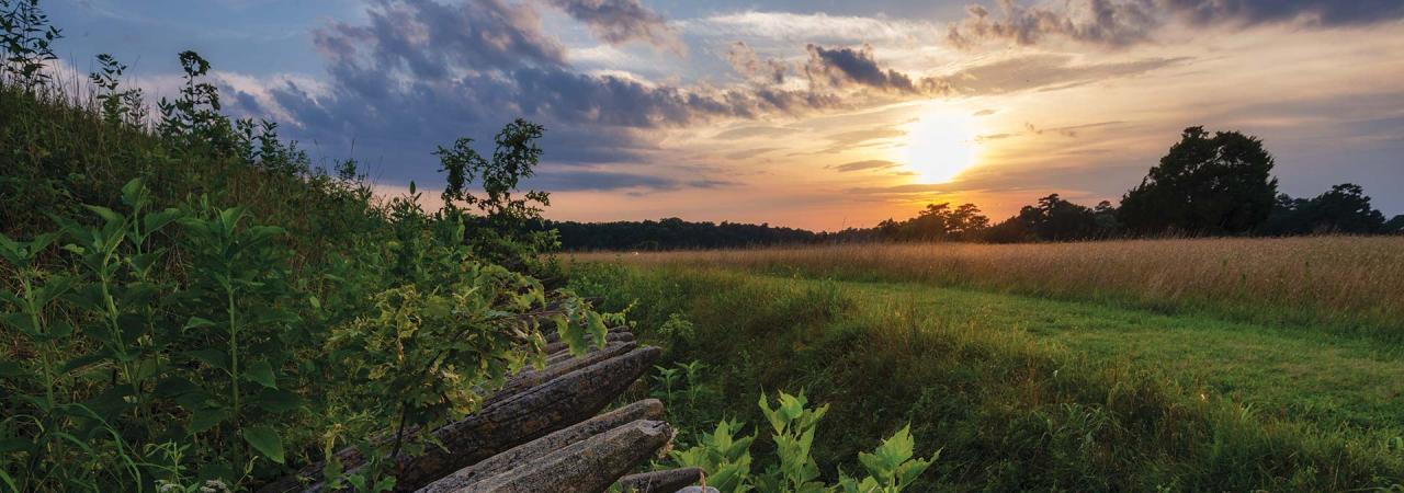 Sunset at Yorktown Battlefield