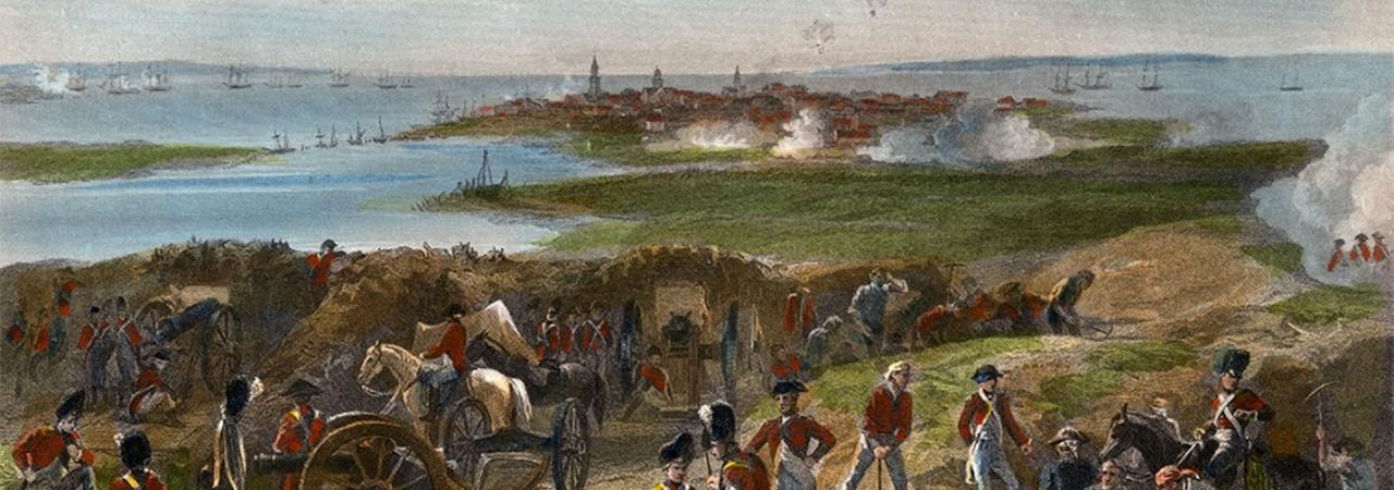 A depiction of the Siege of Charleston (1780) by Alonzo Chappel.