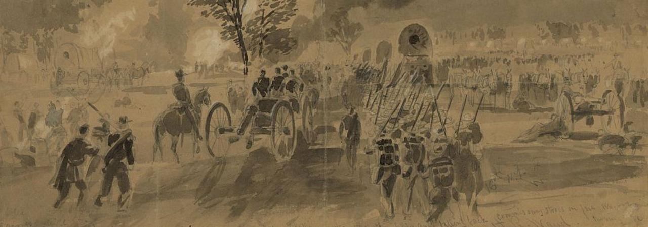 Alfred R. Waud's sketch "After Gaines Mill Sunday June 29th 1862"