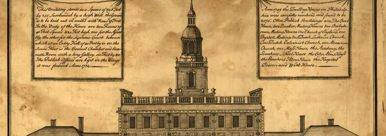 A Map of Philadelphia and Parts Adjacent, Independence Hall Detail