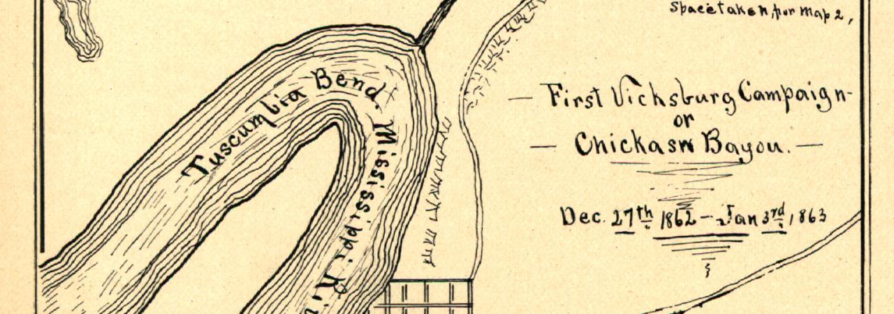 Map of Chickasaw Bayou along the Mississippi River. 