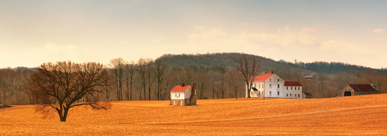 A photograph of the Monocacy National Battlefield on an autumn day.
