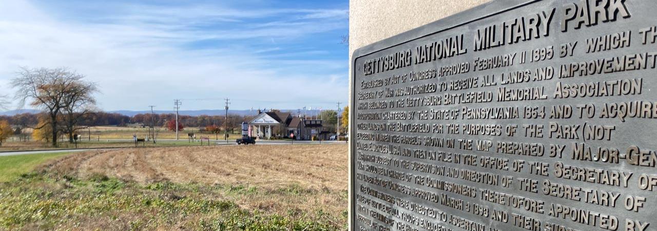 A photograph of Pickett's Charge, Gettysburg National Military Park, Pa.