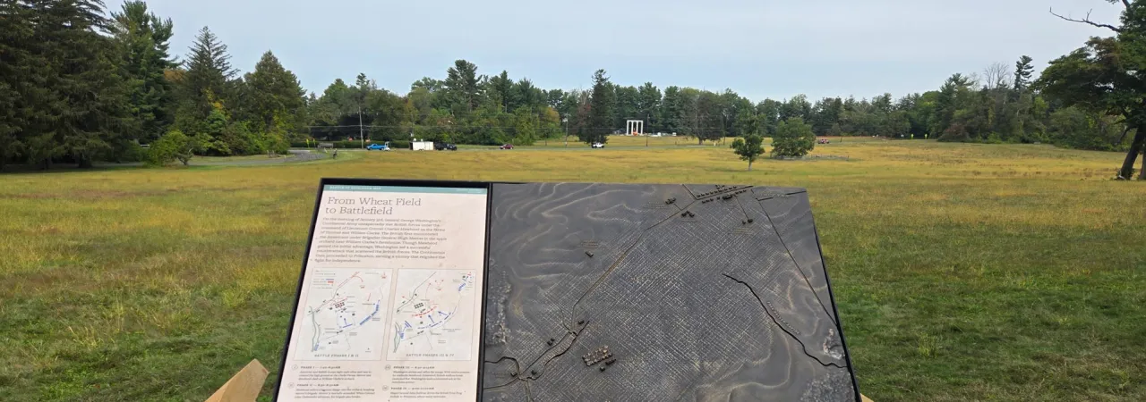 Interactive topographical map at Princeton Battlefield State Park, N.J.