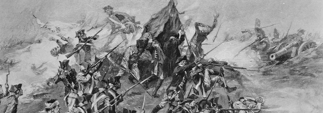 Historical illustration depicting American and French forces attacking British fortifications during the Battle of Savannah in 1779.
