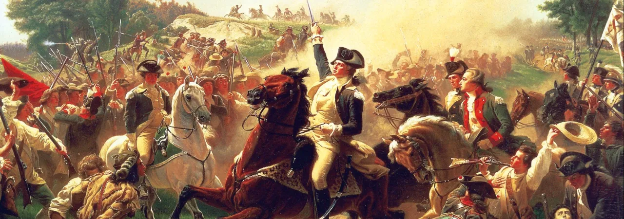A painting of the Battle of Monmouth