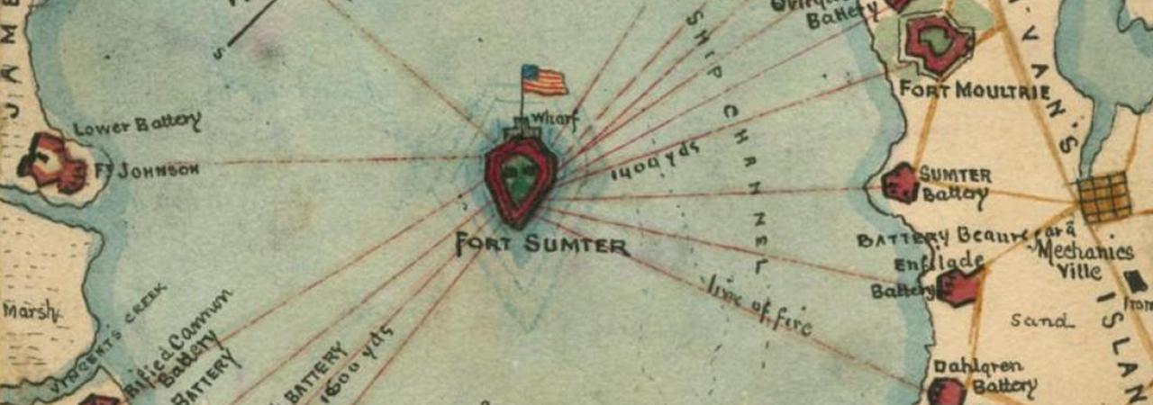 Map of the division of the states before the start of the Civil