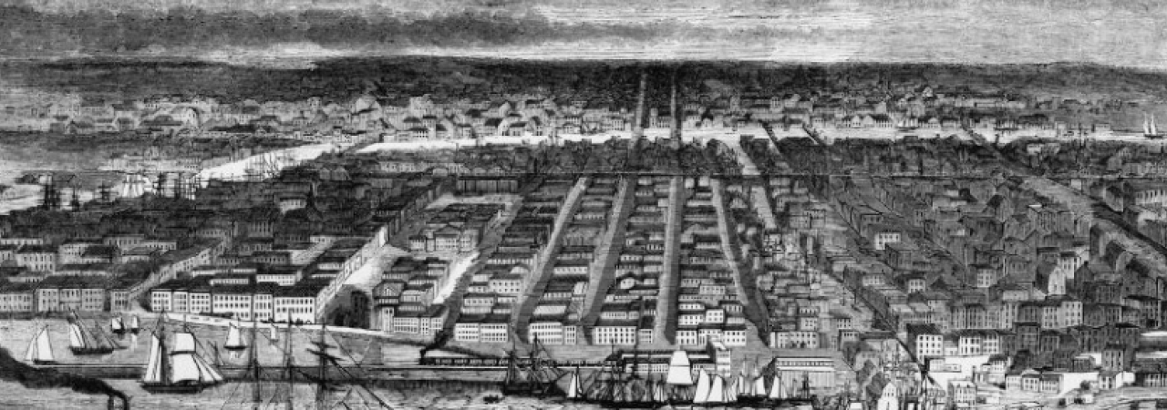 This is a photograph of Chicago in 1860.
