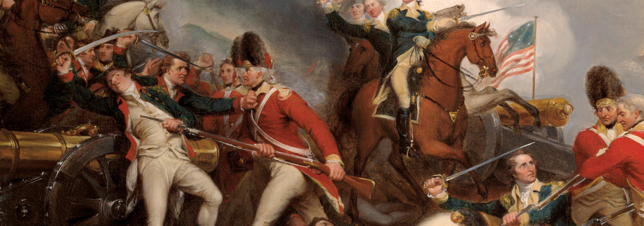 A painting entitled "Death of General Mercer at Princeton" by John Trumbull
