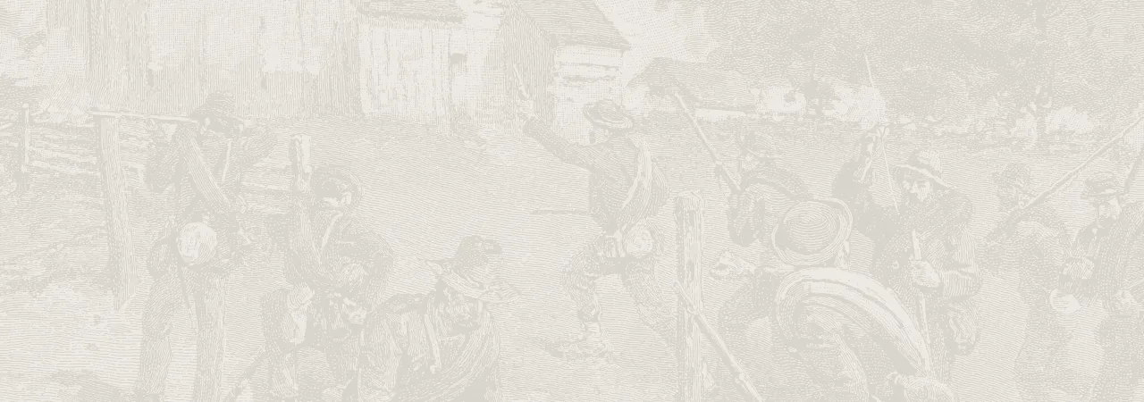 A faded sketch of a conflict on the battlefield