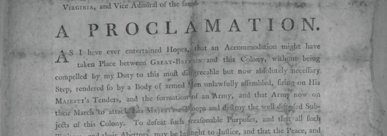 This is an image of Dunmore's proclamation.