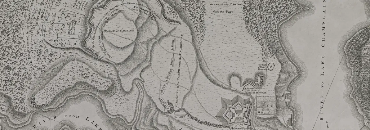 A 18th century map of Fort Carillon at Ticonderoga