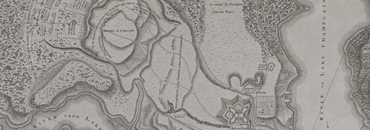 A 18th century map of Fort Carillon at Ticonderoga